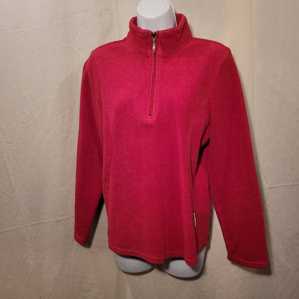 Dakini Red Fleece 1/4 Zip Pullover